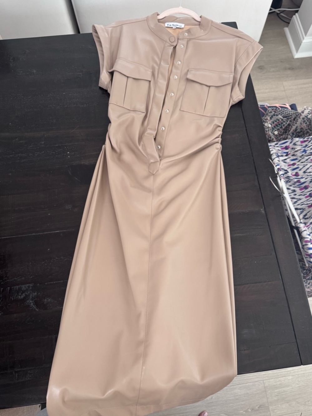 En Saison Beige Maxi Utility Dress